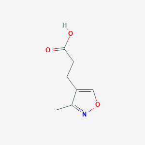 molecular formula C7H9NO3 B13619325 3-(3-Methyl-1,2-oxazol-4-yl)propanoicacid 