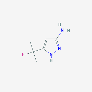 molecular formula C6H10FN3 B13619351 5-(2-Fluoropropan-2-yl)-1H-pyrazol-3-amine 