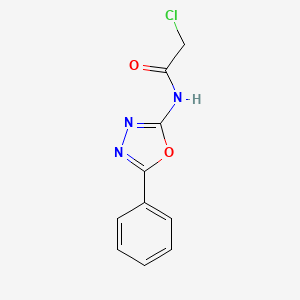 molecular formula C10H8ClN3O2 B1361936 2-chloro-N-(5-phenyl-1,3,4-oxadiazol-2-yl)acetamide 