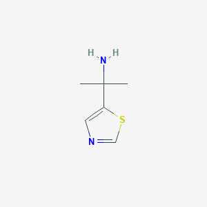 molecular formula C6H10N2S B13619362 2-(Thiazol-5-yl)propan-2-amine 