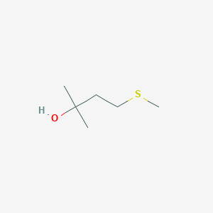 molecular formula C6H14OS B13619372 2-Methyl-4-(methylthio)butan-2-ol 