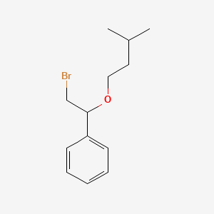 molecular formula C13H19BrO B13619377 [2-Bromo-1-(3-methylbutoxy)ethyl]benzene CAS No. 5452-50-6