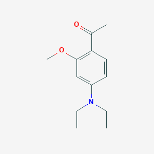 molecular formula C13H19NO2 B13619387 1-[4-(Diethylamino)-2-methoxyphenyl]ethan-1-one 