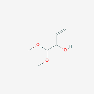 molecular formula C6H12O3 B13619413 1,1-Dimethoxybut-3-en-2-ol 