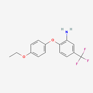 molecular formula C15H14F3NO2 B1361942 2-(4-Ethoxyphenoxy)-5-(trifluoromethyl)aniline CAS No. 565166-66-7