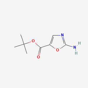 molecular formula C8H12N2O3 B13619475 Tert-butyl 2-amino-1,3-oxazole-5-carboxylate 
