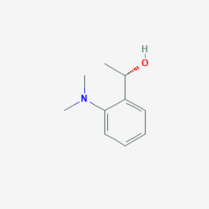 molecular formula C10H15NO B13619492 (S)-1-(2-(Dimethylamino)phenyl)ethan-1-ol 