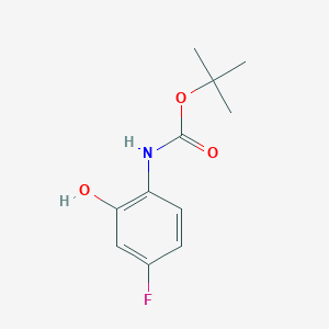 molecular formula C11H14FNO3 B13619522 tert-butyl N-(4-fluoro-2-hydroxyphenyl)carbamate 
