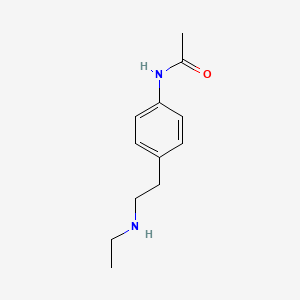 molecular formula C12H18N2O B13619526 n-(4-(2-(Ethylamino)ethyl)phenyl)acetamide 