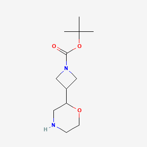 molecular formula C12H22N2O3 B13619588 Tert-butyl 3-(morpholin-2-YL)azetidine-1-carboxylate CAS No. 2166686-76-4