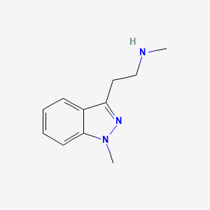 molecular formula C11H15N3 B13619620 n-Methyl-2-(1-methyl-1h-indazol-3-yl)ethan-1-amine 