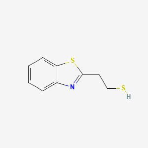 molecular formula C9H9NS2 B13619628 2-(1,3-Benzothiazol-2-yl)ethane-1-thiol CAS No. 4542-26-1