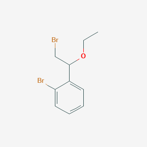 molecular formula C10H12Br2O B13619635 1-Bromo-2-(2-bromo-1-ethoxyethyl)benzene 