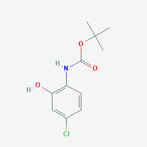 molecular formula C11H14ClNO3 B13619685 tert-Butyl 4-chloro-2-hydroxyphenylcarbamate 