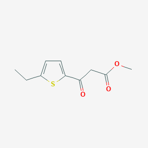 molecular formula C10H12O3S B13619732 Methyl 3-(5-ethylthiophen-2-yl)-3-oxopropanoate 