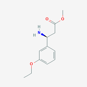 molecular formula C12H17NO3 B13619749 Methyl (s)-3-amino-3-(3-ethoxyphenyl)propanoate 