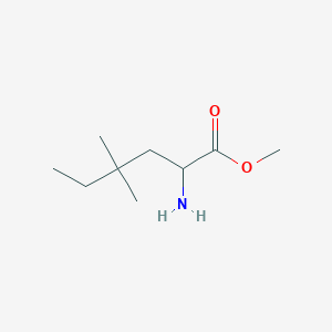molecular formula C9H19NO2 B13619755 Methyl 2-amino-4,4-dimethylhexanoate 
