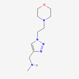molecular formula C10H19N5O B13619786 n-Methyl-1-(1-(2-morpholinoethyl)-1h-1,2,3-triazol-4-yl)methanamine 