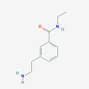 molecular formula C11H16N2O B13619792 3-(2-aminoethyl)-N-ethylbenzamide 