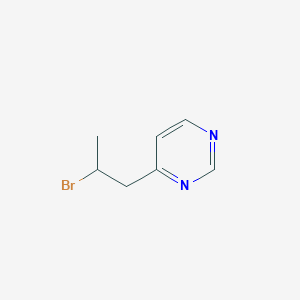 molecular formula C7H9BrN2 B13619814 4-(2-Bromopropyl)pyrimidine 