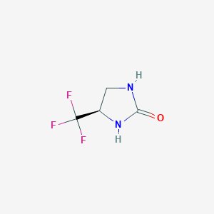 molecular formula C4H5F3N2O B13619828 (4R)-4-(trifluoromethyl)imidazolidin-2-one 