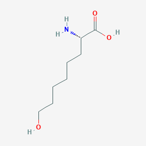 molecular formula C8H17NO3 B13619925 (2S)-2-Amino-8-hydroxyoctanoic acid 