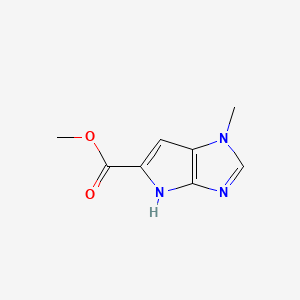 molecular formula C8H9N3O2 B13619955 methyl1-methyl-1H,4H-pyrrolo[2,3-d]imidazole-5-carboxylate 
