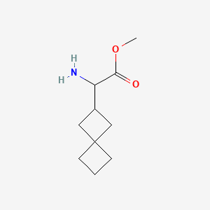 molecular formula C10H17NO2 B13620000 Methyl 2-Amino-2-(spiro[3.3]heptan-2-ylidene)acetate 
