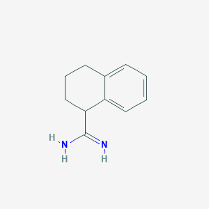 molecular formula C11H14N2 B13620004 1,2,3,4-Tetrahydronaphthalene-1-carboximidamide 