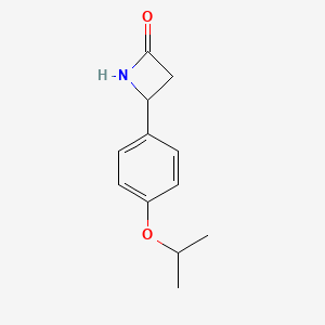 molecular formula C12H15NO2 B13620007 4-(4-Isopropoxyphenyl)azetidin-2-one 
