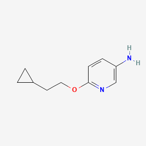molecular formula C10H14N2O B13620023 6-(2-Cyclopropylethoxy)pyridin-3-amine 