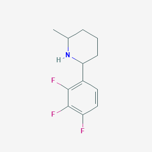 molecular formula C12H14F3N B13620059 2-Methyl-6-(2,3,4-trifluorophenyl)piperidine 