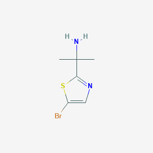 molecular formula C6H9BrN2S B13620090 2-(5-Bromothiazol-2-yl)propan-2-amine 