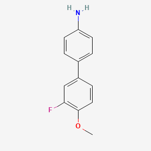 molecular formula C13H12FNO B13620097 3'-Fluoro-4'-methoxy-[1,1'-biphenyl]-4-amine 