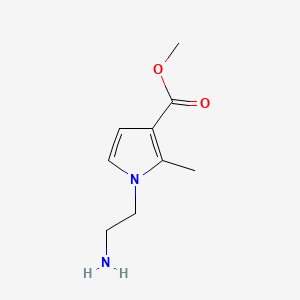 molecular formula C9H14N2O2 B13620109 methyl 1-(2-aminoethyl)-2-methyl-1H-pyrrole-3-carboxylate 