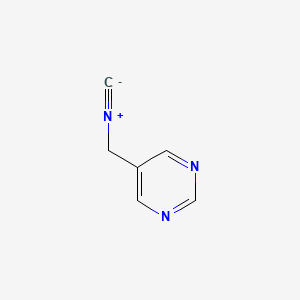 molecular formula C6H5N3 B13620137 5-(Isocyanomethyl)pyrimidine 