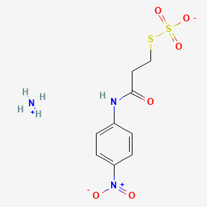 molecular formula C9H13N3O6S2 B13620190 Ammonium ({2-[(4-nitrophenyl)carbamoyl]ethyl}sulfanyl)sulfonate 