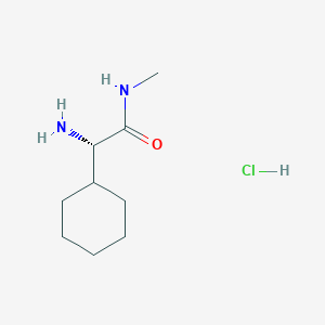 molecular formula C9H19ClN2O B13620217 (2S)-2-amino-2-cyclohexyl-N-methylacetamidehydrochloride 
