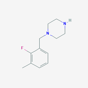 molecular formula C12H17FN2 B13620257 1-(2-Fluoro-3-methylbenzyl)piperazine 