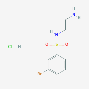 molecular formula C8H12BrClN2O2S B13620283 N-(2-aminoethyl)-3-bromobenzene-1-sulfonamide hydrochloride 