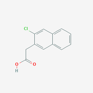 molecular formula C12H9ClO2 B13620332 2-(3-Chloronaphthalen-2-yl)aceticacid 