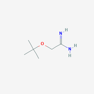 molecular formula C6H14N2O B13620349 2-(Tert-butoxy)ethanimidamide 