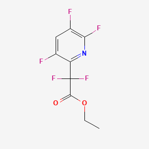 molecular formula C9H6F5NO2 B13620380 Ethyl2,2-difluoro-2-(3,5,6-trifluoropyridin-2-yl)acetate 