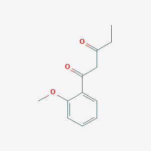 molecular formula C12H14O3 B13620394 1-(2-Methoxyphenyl)pentane-1,3-dione 