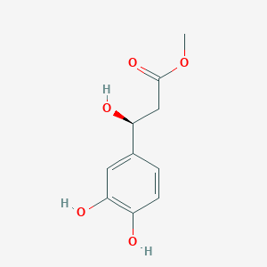 molecular formula C10H12O5 B13620398 methyl (3S)-3-(3,4-dihydroxyphenyl)-3-hydroxypropanoate 