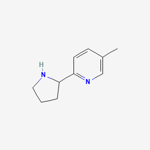 molecular formula C10H14N2 B13620402 5-Methyl-2-(pyrrolidin-2-yl)pyridine CAS No. 23894-39-5