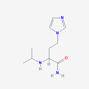 molecular formula C10H18N4O B13620475 4-(1h-Imidazol-1-yl)-2-(isopropylamino)butanamide 