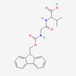 molecular formula C22H24N2O5 B13620508 L-Valine, N-[N-[(9H-fluoren-9-ylmethoxy)carbonyl]glycyl]-(9CI) 