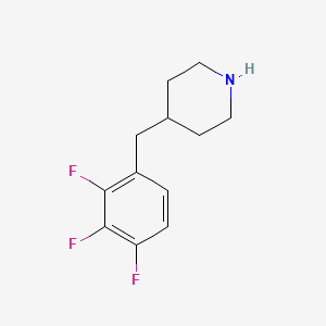 molecular formula C12H14F3N B13620539 4-(2,3,4-Trifluorobenzyl)piperidine 