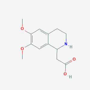 molecular formula C13H17NO4 B1362057 (6,7-Dimethoxy-1,2,3,4-tetrahydroisoquinolin-1-yl)acetic acid CAS No. 68345-67-5